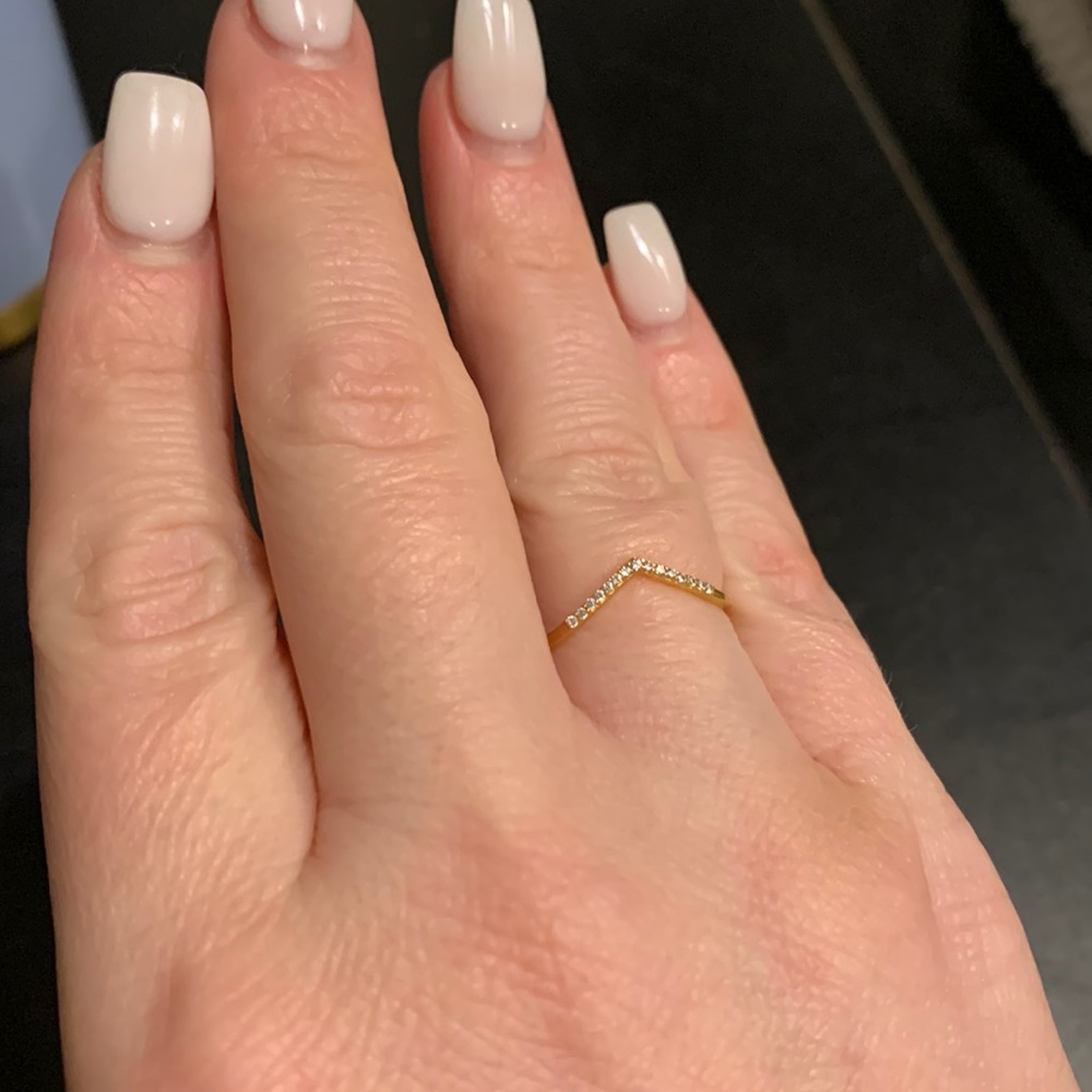 La Kaiser Yellow Gold Plated Simulated Diamond Ring